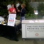 The local Five Points Brewing Co kept everyone's thirst at bay.